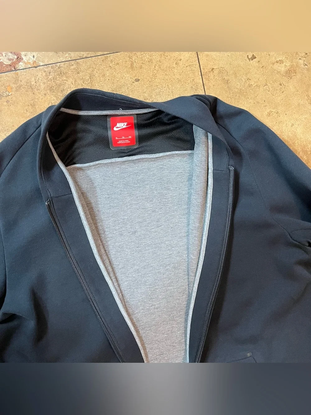 Nike Tech Fleece Men’s Cardigan Full Zip Bomber Jacket Black XL Pockets